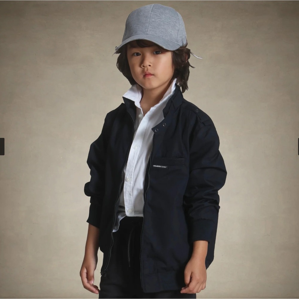 Members Only Toddler Boys Iconic Racer Jacket Sz 2T Black Logo Pocket Preppy